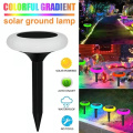 4PCS Square Garden Light 8 Modes Round RGB Colorful Changing Underground Lighting solar Lamps For Yard Dec